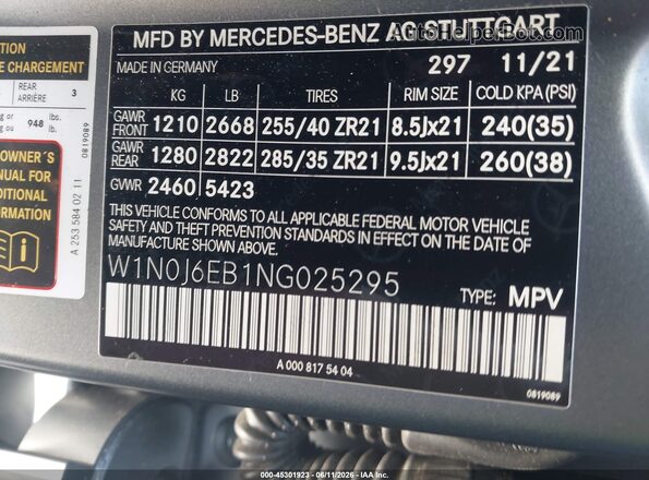 W1N0J6EB1NG025295 2022 MERCEDES-BENZ AMG GLC 43 Gray Vista del compartimento del motor