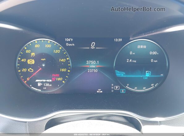W1N0J6EB1PG167343 2023 MERCEDES-BENZ AMG GLC 43 White Vista de los asientos traseros