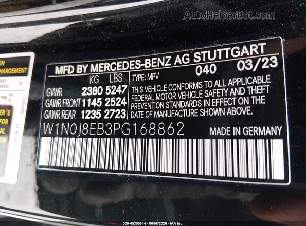 W1N0J8EB3PG168862 2023 MERCEDES-BENZ GLC 300 Black ძრავის განყოფილების ხედი