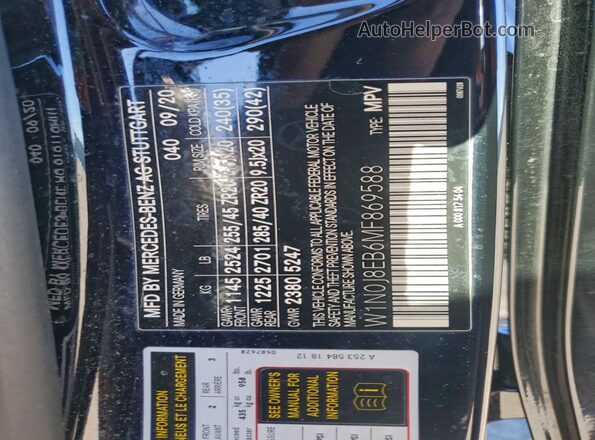 W1N0J8EB6MF869588 2021 MERCEDES-BENZ GLC-CLASS Черный 