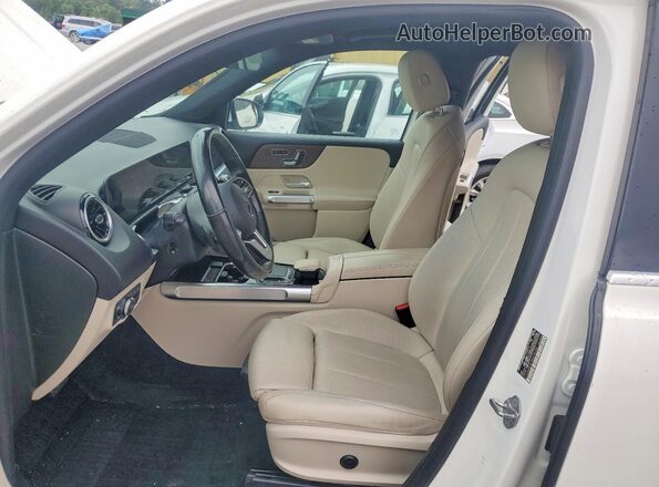W1N4M4HB9MW084480 2021 MERCEDES-BENZ GLB-CLASS White Widok wnętrza z przodu