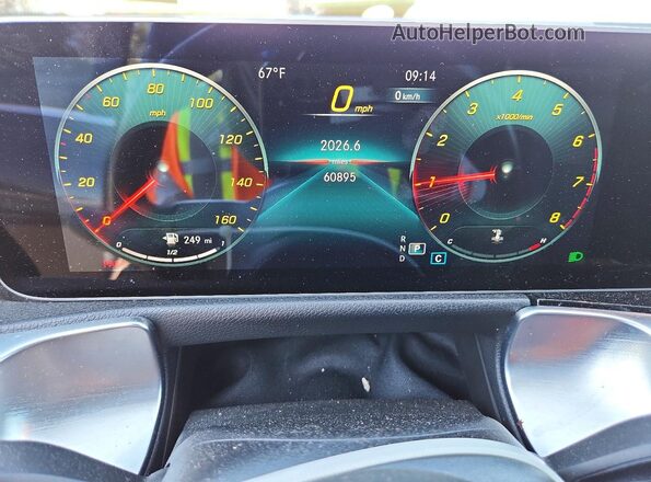 W1N4M4HB9MW110687 2021 MERCEDES-BENZ GLB-CLASS Gray Vista del cuadro de instrumentos