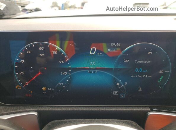 W1N4M4HBXMW115249 2021 MERCEDES-BENZ GLB-CLASS Gray Widok zestawu wskaźników