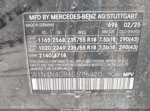 W1N4N4GB4SJ736320 2025 MERCEDES-BENZ GLA 250 Black Vista del compartimento del motor