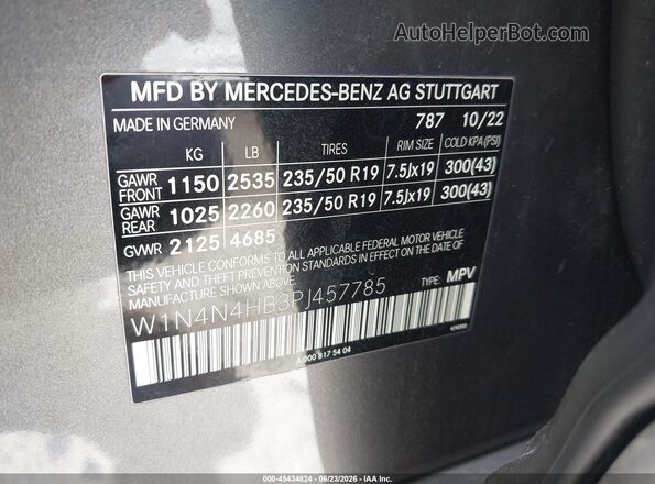 W1N4N4HB3PJ457785 2023 MERCEDES-BENZ GLA 250 Gray ძრავის განყოფილების ხედი