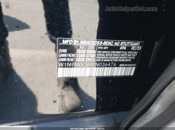 W1N9M0CB9PN036476 2023 MERCEDES-BENZ EQB 250 SUV Черный Вид подкапотного пространства