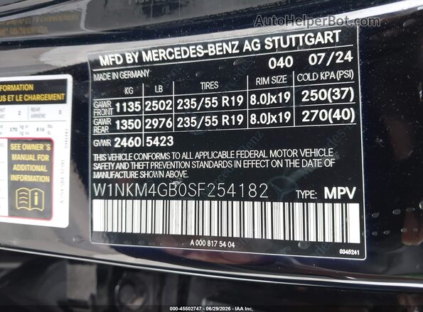 W1NKM4GB0SF254182 2025 MERCEDES-BENZ GLC 300 Black Vista del compartimento del motor