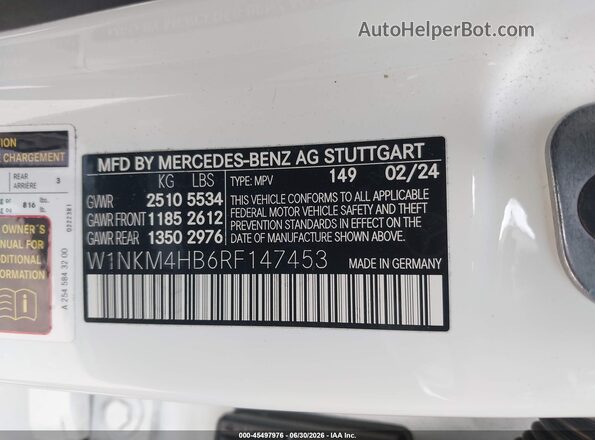 W1NKM4HB6RF147453 2024 MERCEDES-BENZ GLC 300 White Շարժիչի բաժամունքի տեսք