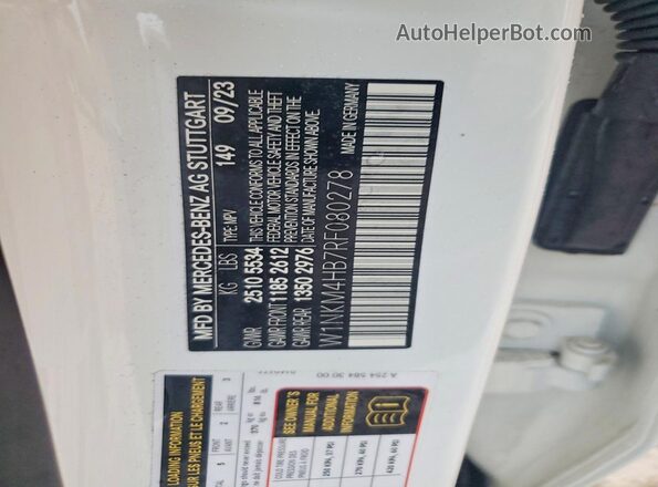 W1NKM4HB7RF080278 2024 MERCEDES-BENZ GLC-CLASS White Панорамний вид салону 360°
