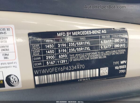 W1WV0FEY6P4334970 2023 MERCEDES-BENZ METRIS Бирюзовый Вид подкапотного пространства