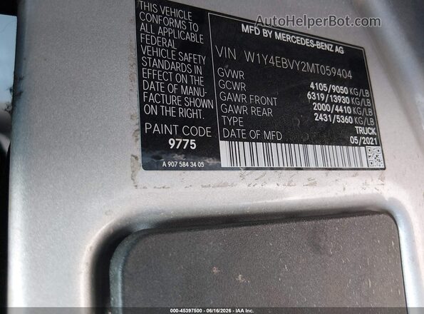 W1Y4EBVY2MT059404 2021 MERCEDES-BENZ SPRINTER Silver Вид підкапотного простору