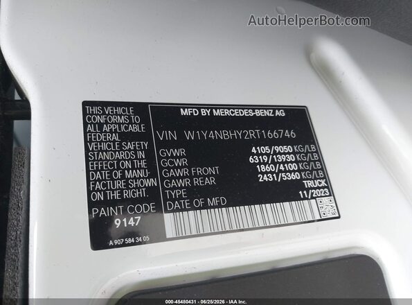W1Y4NBHY2RT166746 2024 MERCEDES-BENZ SPRINTER Green Vista del compartimento del motor