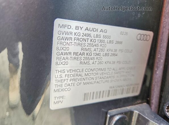 WA12AAGU4S2010648 2025 AUDI Q5 Black 