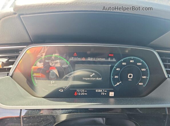 WA12ABGE9LB033052 2020 AUDI E-TRON Black Widok zestawu wskaźników