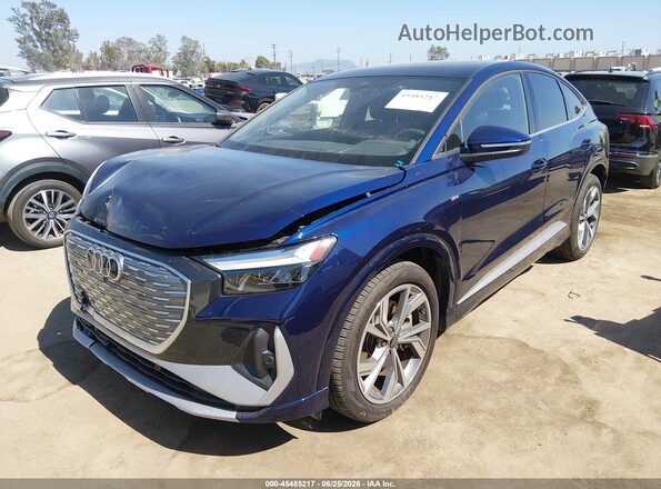 WA12UBFZ7SP057153 2025 AUDI Q4 E-TRON Blue Przód lewy