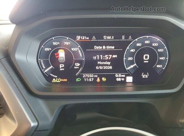 WA142BFZ0PP030334 2023 AUDI Q4 Black ხელსაწყოთა პანელის ხედი