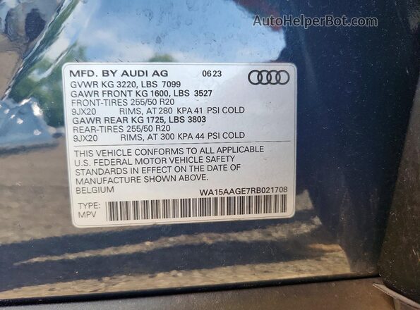 WA15AAGE7RB021708 2024 AUDI Q8 Синий 