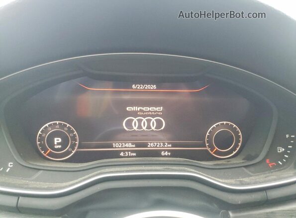 WA19NAF4XJA189898 2018 AUDI A4 Black ხელსაწყოთა პანელის ხედი