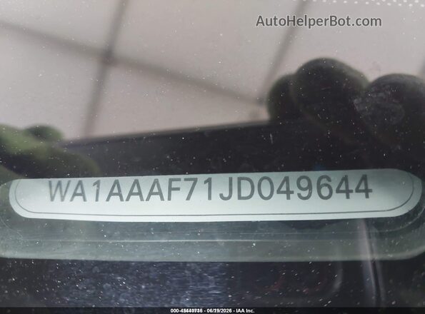 WA1AAAF71JD049644 2018 AUDI Q7 Black Vista frontal