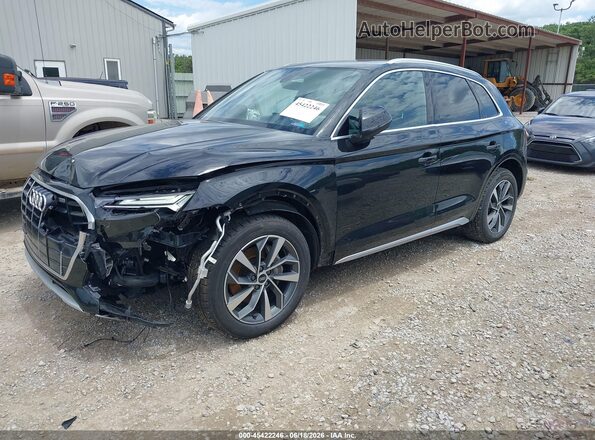 WA1AAAFY0M2090338 2021 AUDI Q5 Black წინა მარცხენა ხედი სამი მეოთხედიდან