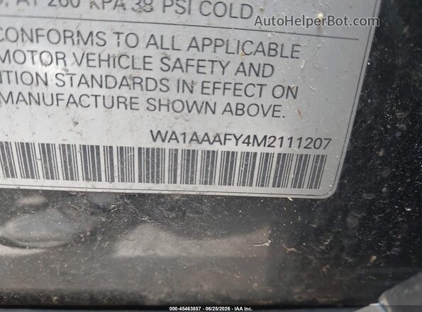 WA1AAAFY4M2111207 2021 AUDI Q5 Black ძრავის განყოფილების ხედი