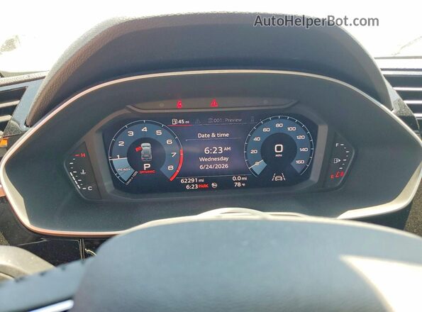 WA1AECF38L1029571 2020 AUDI Q3 Синий Вид щитка приборов
