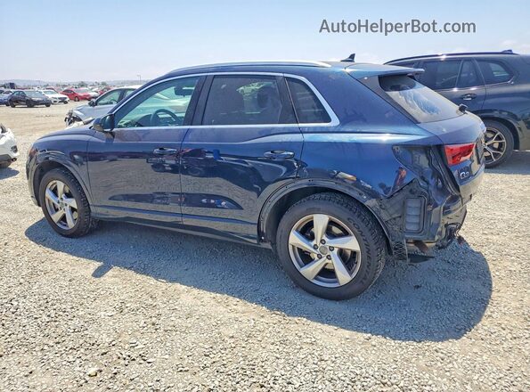 WA1AECF38L1029571 2020 AUDI Q3 Синий Задняя левая четверть