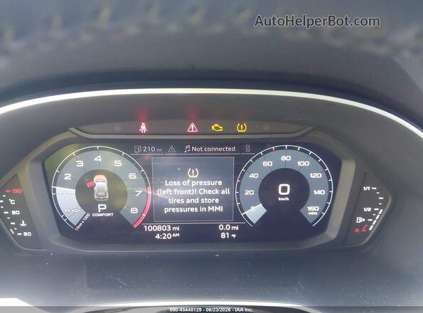 WA1AECF38L1067429 2020 AUDI Q3 Gray უკანა სავარძლების ხედი