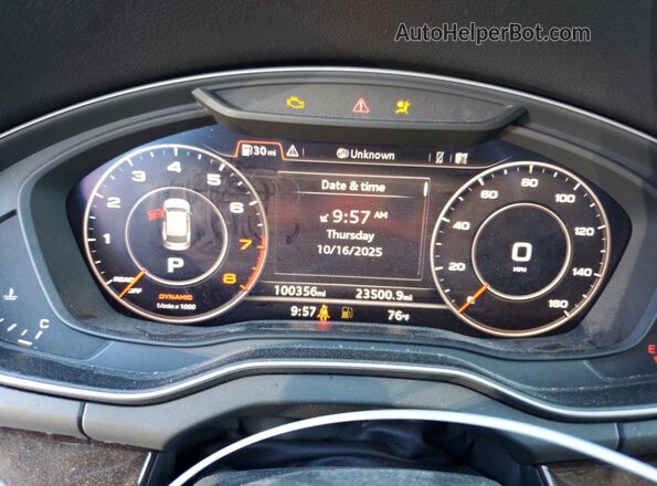 WA1ANAFY0J2194263 2018 AUDI Q5 Silver Սարքավորումների վահանակի տեսք