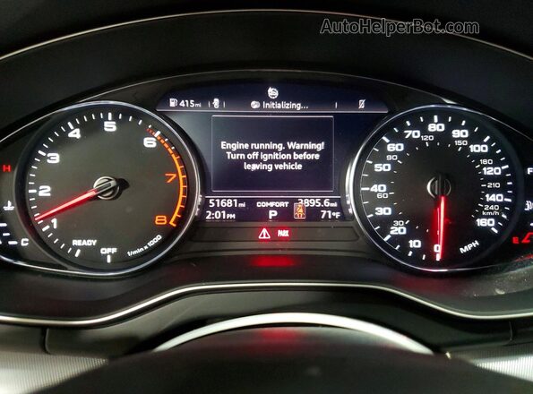 WA1ANAFY1L2106761 2020 AUDI Q5 White ხელსაწყოთა პანელის ხედი