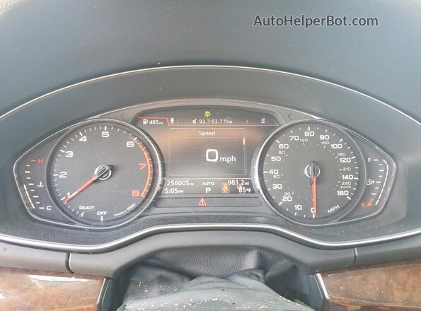 WA1ANAFY2L2019385 2020 AUDI Q5 Charcoal ხელსაწყოთა პანელის ხედი