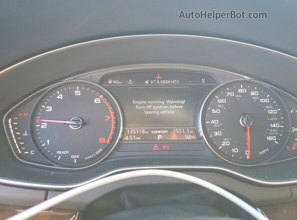 WA1ANAFY3K2072174 2019 AUDI Q5 White Instrument cluster view