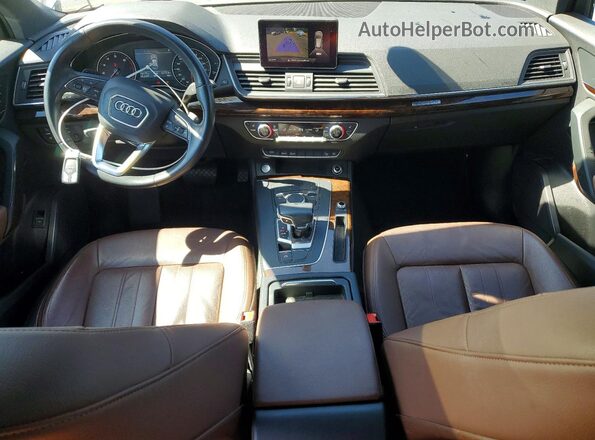 WA1ANAFY5J2021158 2018 AUDI Q5 Blue Dashboard view