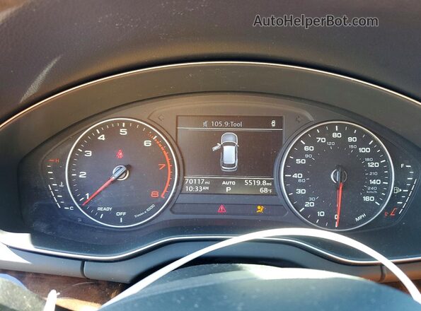 WA1ANAFY5J2021158 2018 AUDI Q5 Blue Instrument cluster view
