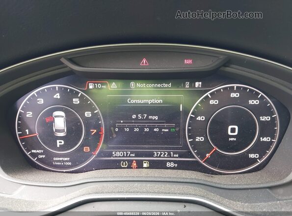 WA1ANAFY5J2232845 2018 AUDI Q5 Black უკანა სავარძლების ხედი