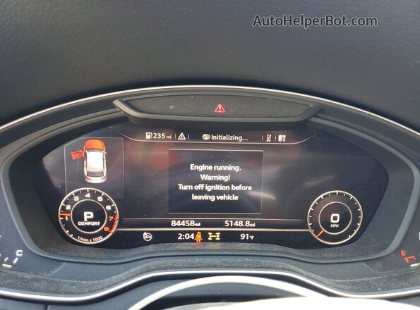 WA1ANAFY6J2001842 2018 AUDI Q5 Blue Սարքավորումների վահանակի տեսք