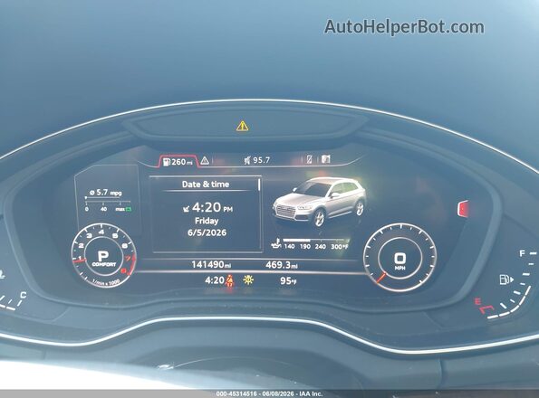 WA1ANAFY8J2010123 2018 AUDI Q5 Blue Вид задніх сидінь
