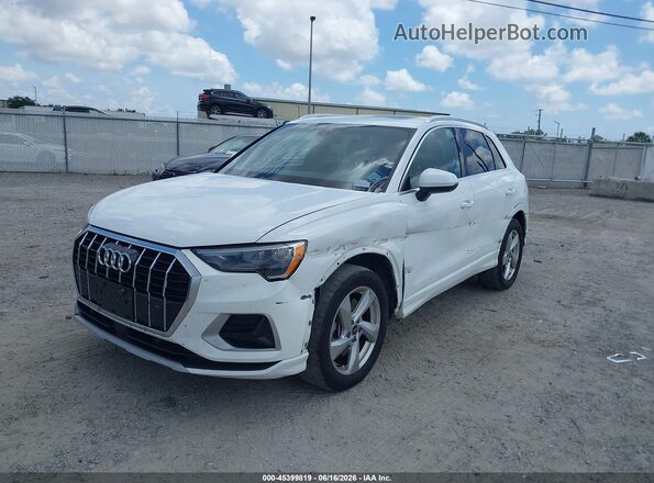 WA1AUCF30M1089512 2021 AUDI Q3 White Առջևի ձախ երեք քառորդ տեսարան