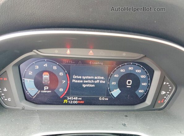 WA1AUCF33M1104780 2021 AUDI Q3 Black Вид щитка приладів
