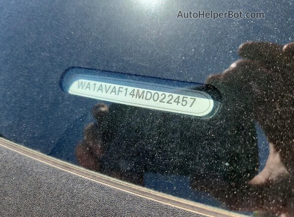 WA1AVAF14MD022457 2021 AUDI Q8 Silver Вид наклейки з VIN-кодом