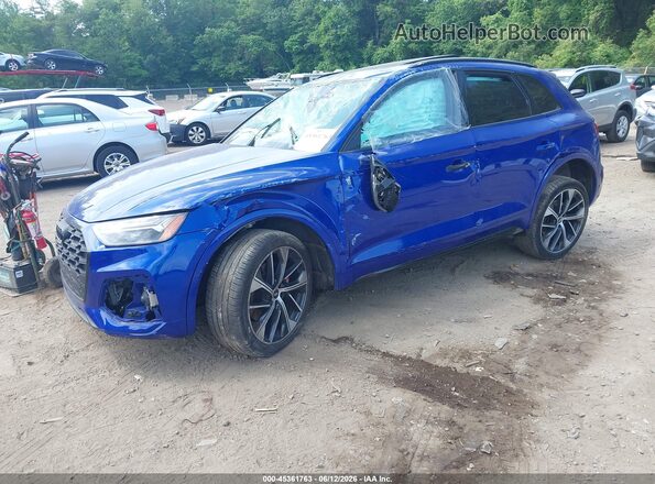 WA1B4AFY2N2049545 2022 AUDI SQ5 Blue Vista tres cuartos delantera izquierda