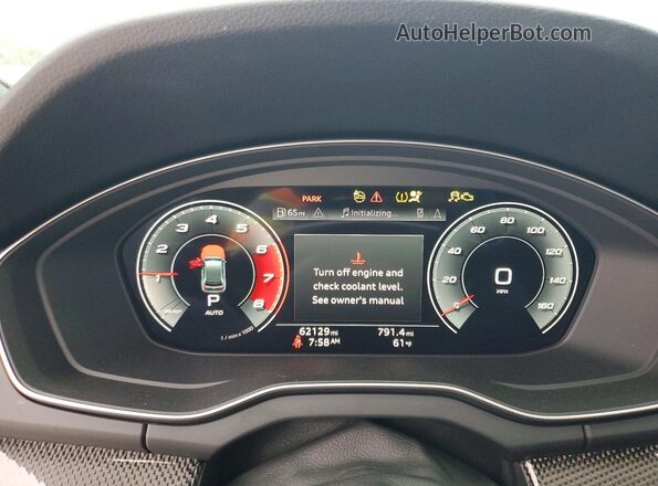 WA1B4AFY3M2030727 2021 AUDI SQ5 Gray Սարքավորումների վահանակի տեսք