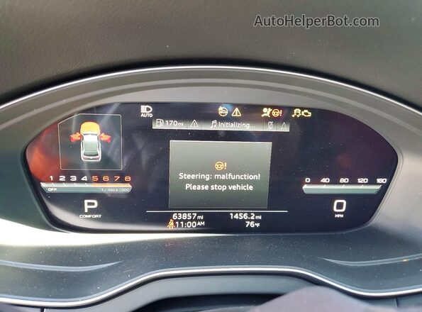 WA1B4AFY6N2025555 2022 AUDI SQ5 Gray Вид щитка приладів