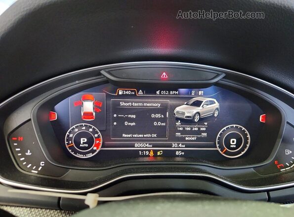 WA1B4AFY8K2081735 2019 AUDI SQ5 Black Սարքավորումների վահանակի տեսք