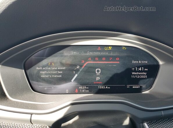 WA1B4AFY9S2053569 2025 AUDI SQ5 Gray Instrument cluster view