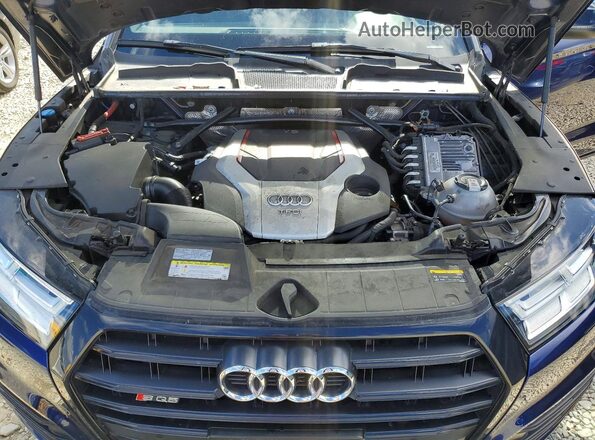 WA1B4AFYXL2070009 2020 AUDI SQ5 Blue ძრავის განყოფილების ხედი