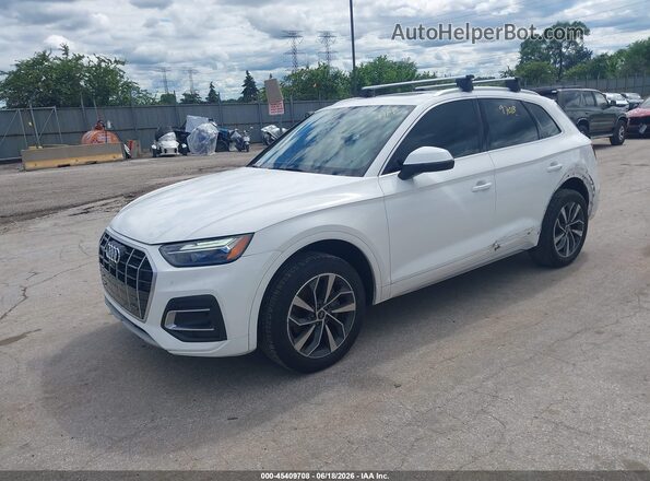 WA1BAAFY8M2018789 2021 AUDI Q5 White წინა მარცხენა ხედი სამი მეოთხედიდან