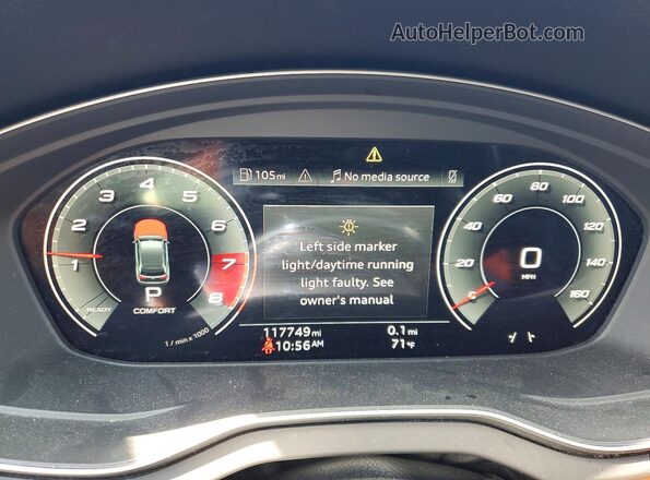 WA1BAAFY9M2019448 2021 AUDI Q5 Белый Вид щитка приборов