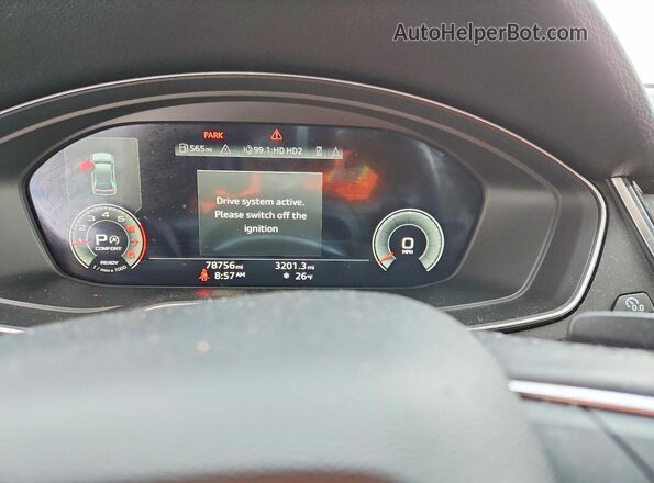WA1BBAFY7N2120521 2022 AUDI Q5 Black Widok zestawu wskaźników