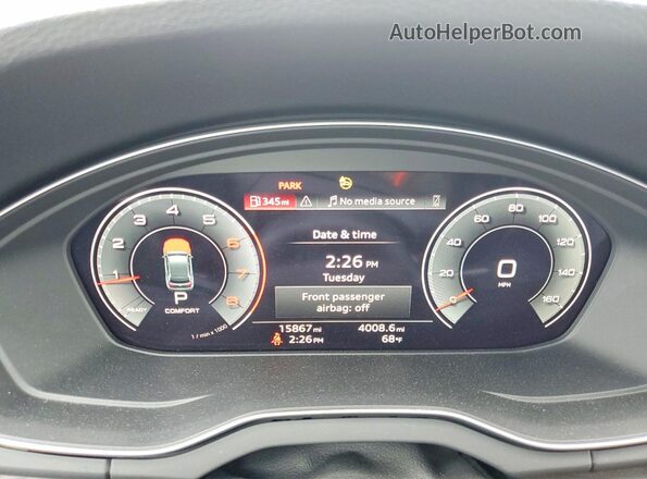 WA1BBAFY7R2057751 2024 AUDI Q5 White Instrument cluster view